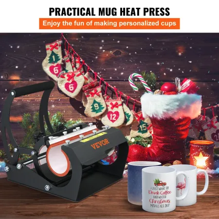Krus varmepresse, 11 oz/11,5 cm og 20 oz/22 cm to platens, LCD