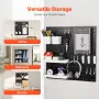Pegboard Combination Kit 11 X 11 "Plastic Pegboard 4 Panels til Home Black