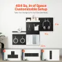 Pegboard Combination Kit, 11" x 11" Plastic Pegboard, 4 Panels, Peg Board Wall Organizer Kit with Accessories, for Garage Tool S