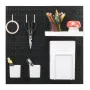 Pegboard Combination Kit 11 X 11 "Plastic Pegboard 4 Panels til Home Black