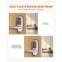 Mechanical Keyless Entry Door Lock, 14 Key Mechanical Door Lock with Keys, Mechanical Keypad Door Lock with Handle, Stainless St