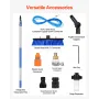 Water Fed Pole Kit, 6m Solar Panel Cleaning Pole with Extendable Handle, 180° Rotatable Brush Head & 20m Hose, Household & Outdo