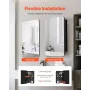 Medicinskabet 16,5 "x 27,5" Mirror Medicine Cabinet Justerbare
