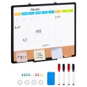 24"x18" Monthly Calendar Whiteboard & Cork Board Combo with Aluminum Frame