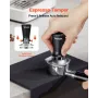 Espresso Tamper 58mm, Spring Loaded Coffee Tamper, 30 lbs Tamper Tool Espresso, Stainless Tamper with Non-Slip Grip