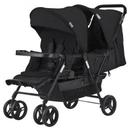 Double Stroller Foldable Lightweight Twin Tandem Stroller Black
