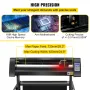 Vinyl Cutter, 720mm Vinyl Plotter, LED Screen Plotter Cutter, Semi-Automatical Built-in Optical Eye for Accurate Guiding, Compat