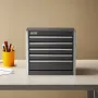 Metal Tool Box, 8.6-inch, Portable Metal Tool Box with 5 Drawers, Small Tool Chest with EVA Liners and PP Feet Pads, Heavy-Duty 