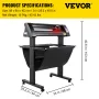 Vinylskærer, 720 mm vinylplotter, LED-skærmplotterskærer