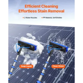 Water Fed Pole Kit 7.3m Solar Panel Cleaning Pole with Extendable Handle