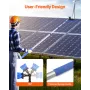 Water Fed Pole Kit, 7.3m Solar Panel Cleaning Pole with Extendable Handle, 180° Rotatable Brush Head & 20m Hose, Household & Out