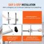 Ladder Stabilizer, Extension Ladder Standoff, Heavy Duty Wing Span/Wall Ladder Accessories for Roof Gutter, Easy to Use & Wide A