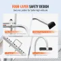 Ladder Stabilizer, 2 in 1 Extension Wall Ladder Standoff Hook, Roof Ridge Ladder Accessories Both Horizontally and Vertically, H