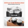 Coffee Distributor 51mm, 2-in-1 Adjustable Espresso Distributor with Fan-Shaped Base, Coffee Distributor 304 Stainless Steel wit