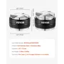 Coffee Distributor 51mm, 2-in-1 Adjustable Espresso Distributor with Fan-Shaped Base, Coffee Distributor 304 Stainless Steel wit