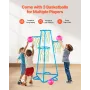 Kids Basketball Hoop, 4-Hoop Child Basketball Hoops, Portable Basketball Stand with Adjustable Heights and 3 Balls, Indoor and O