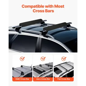 Roof Rack Pads for Crossbar 88lbs Load Capacity for Kayak Canoe Surfboard