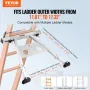 Ladder Stabilizer, Adjustable Feet Extension Ladder Standoff, Heavy Duty Wall Ladder Accessories for Roof Gutter, Easy to Use & 