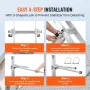 Ladder Stabilizer, Adjustable Feet Extension Ladder Standoff, Heavy Duty Wall Ladder Accessories for Roof Gutter, Easy to Use & 