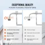 Ladder Stabilizer, Heavy Duty Steel Ladder Roof Hook, Ladder Stabilizer with Wing Span/Wall Extension Accessory, Stable Ladder S