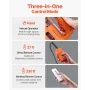 3-in-1 Electric Hoist Winch, 1100 lbs Capacity, 1500W Portable Power Winch, 30 ft Lifting Height, 16 ft/min with Wire and Wirele