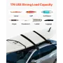 Soft Roof Rack Pads, 33-Inch Universal Car Roof Rack Pad, 176LBS Load Capacity Luggage Kayak Carrier with 2 Tie-Down Straps and 