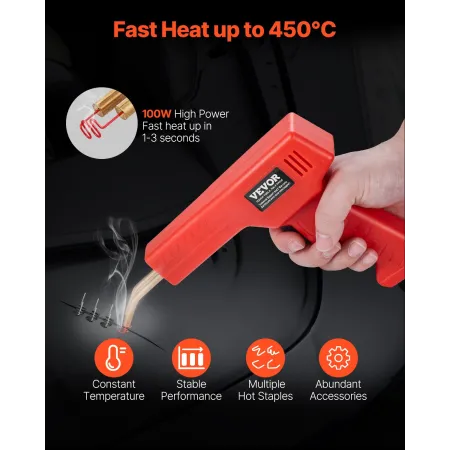 Plast svejser 100w plast svejsning pistol med 800stk