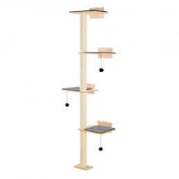 Wall Mounted Cat Shelves Tree with Platform Tree-Shaped Cat Furniture Set