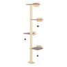 Wall Mounted Cat Shelves Tree with Platform Tree-Shaped Cat Furniture Set