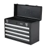 Metal Tool Box, 20.5-inch, Portable Metal Tool Box with 4 Drawers, Small Tool Chest with EVA Liners, Ball Bearing Slide Drawers 