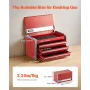 Metal Tool Box, 8.6-inch, Portable Metal Tool Box with 3 Drawers, Small Tool Chest with EVA Liners and PP Feet Pads, Heavy-Duty 