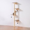 Wall Mounted Cat Shelves Tree with Platform Tree-Shaped Cat Furniture