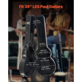 Elektrisk guitar Hard Case 41.34 In med lås og nøgle til Lesâ Paul Guitars