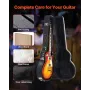 Elektrisk guitar Hard Case 41.34 In med lås og nøgle til Lesâ