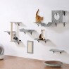 Wall Mounted Cat Shelves Tree with Jump Boards Hammock Sofa Grip Set of 6