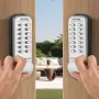 Mechanical Keyless Entry Door Lock, 14 Key Mechanical Door Lock, Mechanical Keypad Door Knob, Single-Side Stainless Steel Waterp