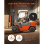 Universal Forklift Seat, Tractor Suspension Seat with Adjustable Back, Armrest & Safety Belt, Secure Fold Down Tractor Seat with