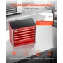 Metal Tool Box, 8.6-inch, Portable Metal Tool Box with 5 Drawers, Small Tool Chest with EVA Liners and PP Feet Pads, Heavy-Duty 