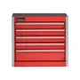 Metal Tool Box, 8.6-inch, Portable Metal Tool Box with 5 Drawers, Small Tool Chest with EVA Liners and PP Feet Pads, Heavy-Duty 