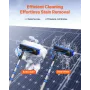 Water Fed Pole Kit, 3.6m Solar Panel Cleaning Pole with Extendable Handle, 180° Rotatable Brush Head & 20m Hose, Household & Out