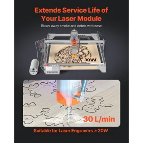 Luftassistent Justerbar 30 l/min luftpumpe til lasergraverskærer â ‰ ¥ 20W