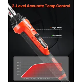 Plastik svejsesæt 60W/100W Plastic Welding Kit med 3 tip og 20 stænger