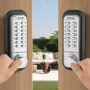 Mechanical Keyless Entry Door Lock, 14 Key Mechanical Door Lock, Mechanical Keypad Door Lock with Handle, Double-Sided Stainless