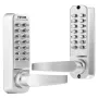 Mechanical Keyless Entry Door Lock, 14 Key Mechanical Door Lock, Mechanical Keypad Door Lock with Handle, Double-Sided Stainless