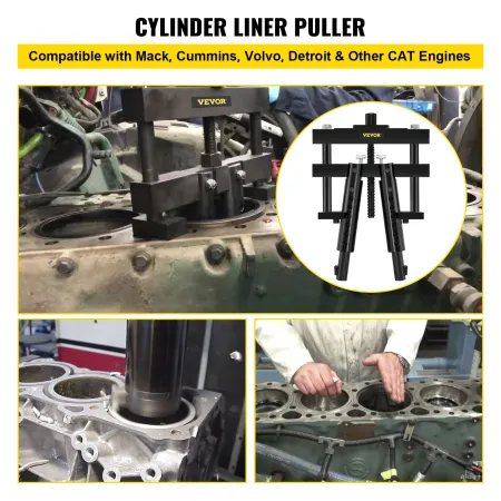 Universal Cylinder Liner Puller Assembly for Caterpillar CAT Mack Cummins, Works On Heavy-duty Diesel Engines Wet Liners from 3-