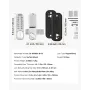 Mechanical Keyless Entry Door Lock, 14 Key Mechanical Door Lock, Mechanical Keypad Door Lock with Adjustable Thumb Knob, Single-