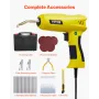 Plastic Welding Kit, 220W Plastic Welder Gun with 1200PCS Hot Staples & 76PCS Welding Rods, Professional Hot Staple Welding Gun 