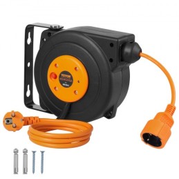 Retractable Extension Cord Reel Power Cord Reel 9 m 1000W 1 m Lead-in Cord