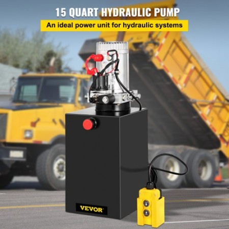 Hydraulic Pump Electric Hydraulic Pump 15 Quart Single Acting for Dump Trailer