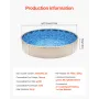 21-ft Round Above Ground Pool Liner, Unibead Pool Liners, Standard Gauge, 52inch Wall Height, Designed for Steel Sided Above-Gro